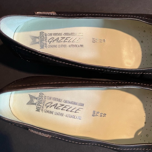 Mephisto Air-Relax Brown Leather Wedge Heels - Picture 3 of 8